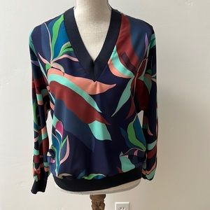 Ted Baker London Multicolor V-Neck Top